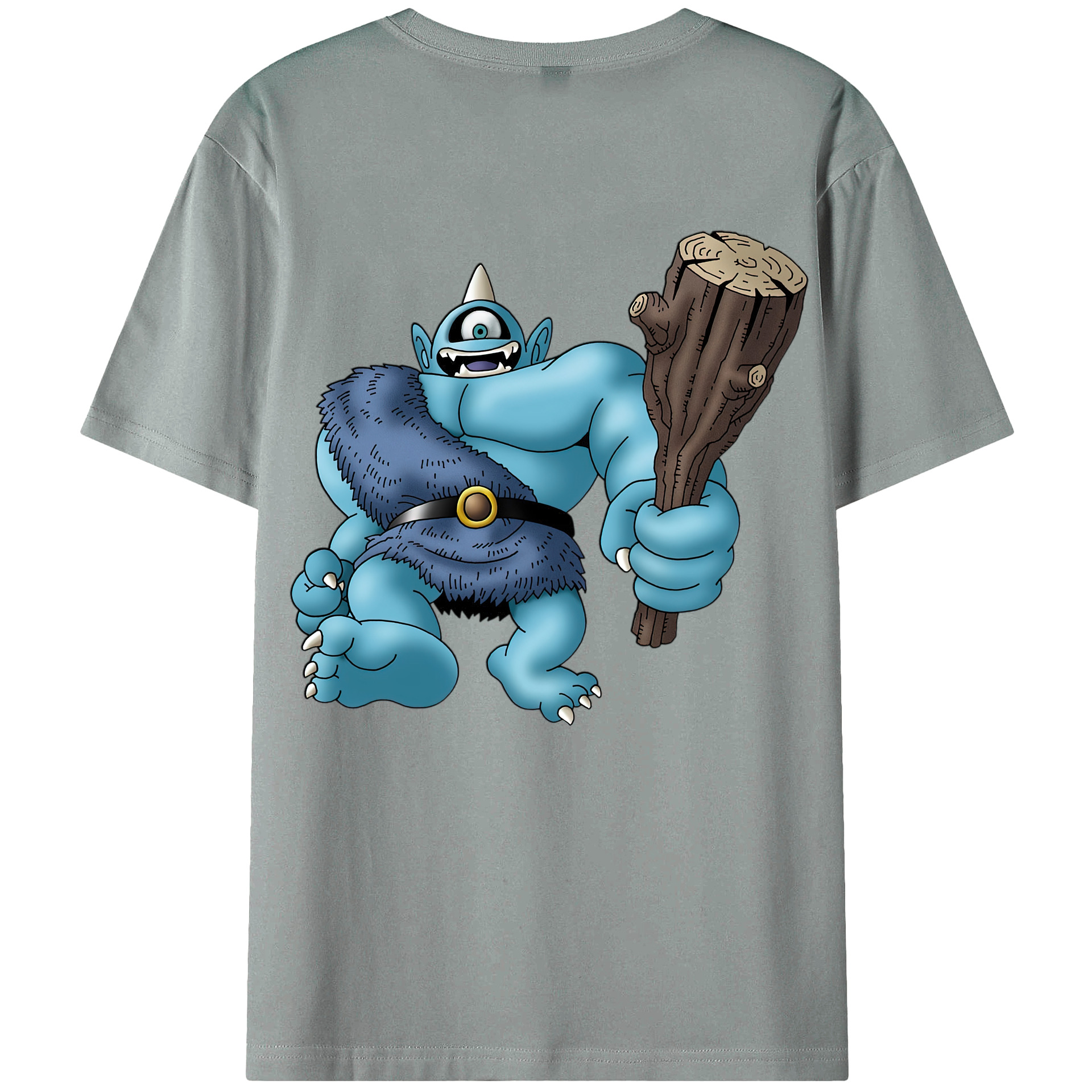 （画像用） ドラゴンクエスト Doragon Kuesuto Dragon Quest 綿100％ メンズ半袖Tシャツ（バックプリント） 通気性
